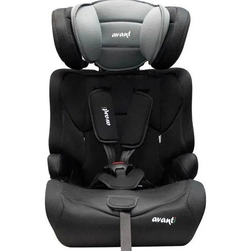 Butaca Booster Avanti Eximia Plus – Grupo 1/2/3, 9 a 36 kg, Convertible con Respaldo y Arnés de 5 Puntos, Color Negro/Gris Claro