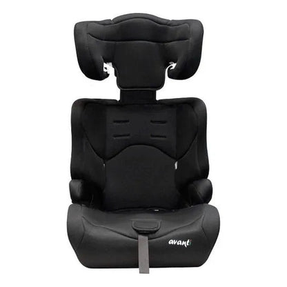 Butaca Booster Avanti Eximia Plus – Grupo 1/2/3, 9 a 36 kg, Convertible con Respaldo y Arnés de 5 Puntos, Color Negro/Gris Claro