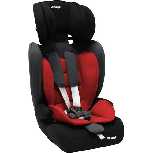 Butaca Booster Avanti Eximia Plus – Grupo 1/2/3, 9 a 36 kg, Convertible con Respaldo y Arnés de 5 Puntos, Color Negro/Gris Claro