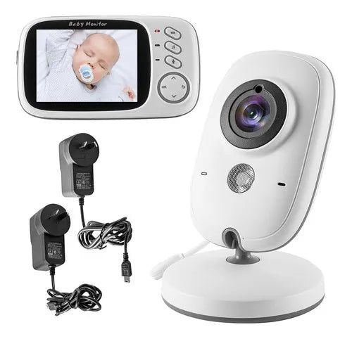 Baby Monitor Gadnic BEB00039 – Cámara con Visión Nocturna, Pantalla 3.2", Comunicación Bidireccional y Detector de Temperatura